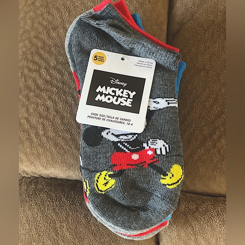 Disney Mickey Kids Socks — 5 Pairs [Shoe Size: 10 - 4] ✨HOST PICK!✨ - Picture 2 of 15